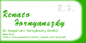 renato hornyanszky business card